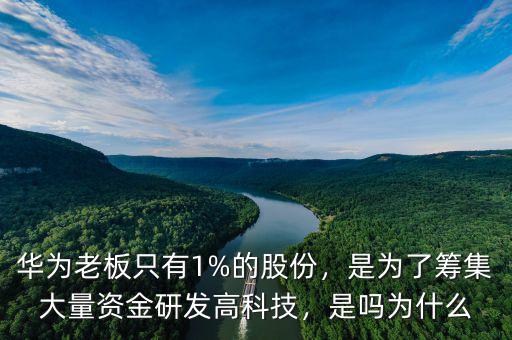 華為老板只有1%的股份，是為了籌集大量資金研發(fā)高科技，是嗎為什么