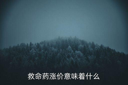 救命藥漲價(jià)意味著什么