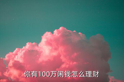 100萬(wàn)閑錢(qián)怎么理財(cái),怎么理財(cái)保值