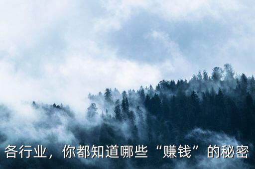 2o15什么行業(yè)最賺錢,當今最賺錢的行業(yè)是什么