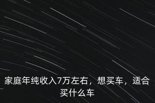 家庭年純收入7萬左右，想買車，適合買什么車