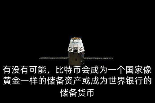 有沒有可能，比特幣會(huì)成為一個(gè)國(guó)家像黃金一樣的儲(chǔ)備資產(chǎn)或成為世界銀行的儲(chǔ)備貨幣