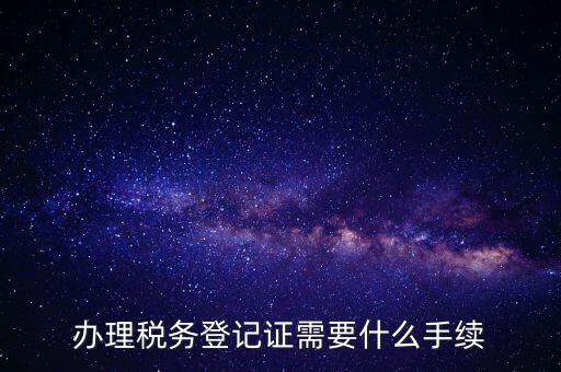 辦理稅務登記證需要什么手續(xù)