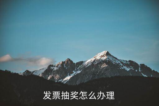 發(fā)票抽獎怎么辦理