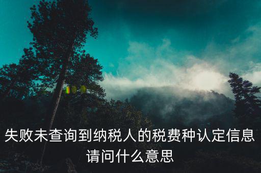 什么是未找到附稅認定信息，個稅申報顯示未獲得單位稅種認定信息是怎么回事