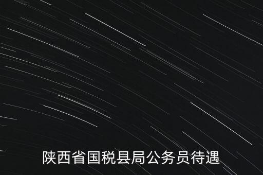 陜西省國稅縣局公務員待遇