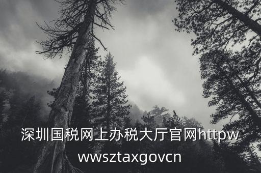 深圳國(guó)稅網(wǎng)上辦稅大廳官網(wǎng)httpwwwsztaxgovcn