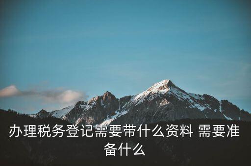 稅務(wù)局登記需要什么資料，稅務(wù)登記 代辦需要什么手續(xù)