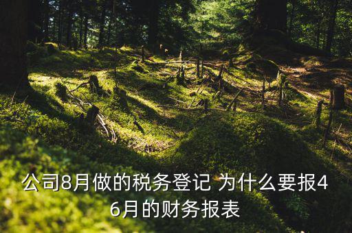 公司8月做的稅務(wù)登記 為什么要報46月的財務(wù)報表