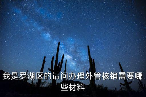 我是羅湖區(qū)的請問辦理外管核銷需要哪些材料