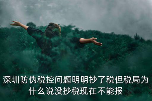 深圳防偽稅控問題明明抄了稅但稅局為什么說沒抄稅現(xiàn)在不能報