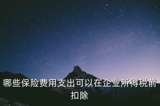 哪些保險費用支出可以在企業(yè)所得稅前扣除