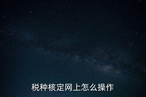 稅種核定網上怎么操作