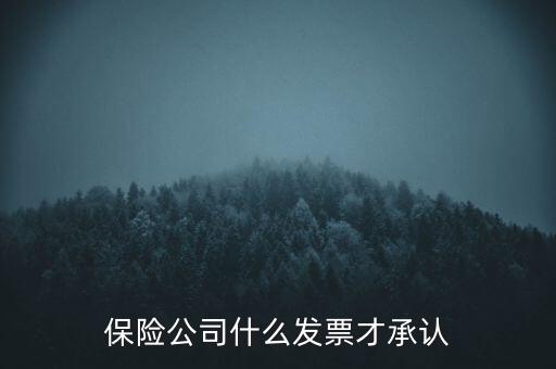 保險(xiǎn)公司要什么發(fā)票，保險(xiǎn)公司什么發(fā)票才承認(rèn)