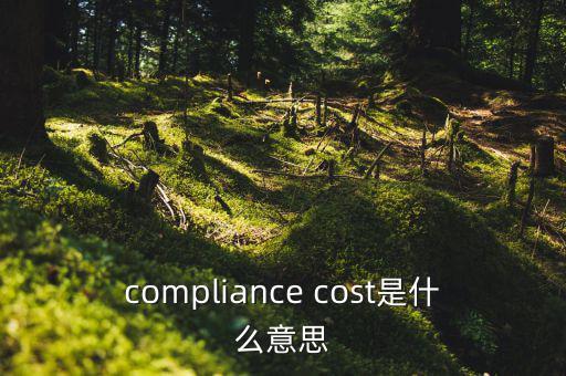 compliance cost是什么意思