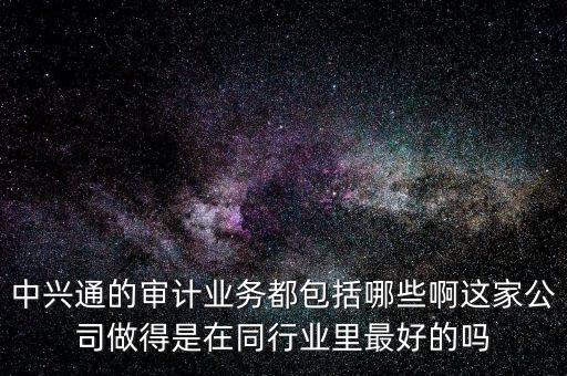 百旺中興通干什么的，中興通的審計(jì)業(yè)務(wù)都包括哪些啊這家公司做得是在同行業(yè)里最好的嗎