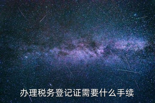 辦理稅務登記證需要什么手續(xù)