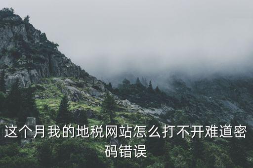 這個(gè)月我的地稅網(wǎng)站怎么打不開(kāi)難道密碼錯(cuò)誤