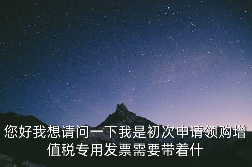 您好我想請問一下我是初次申請領(lǐng)購增值稅專用發(fā)票需要帶著什