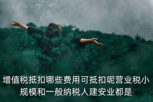 增值稅抵扣哪些費用可抵扣呢營業(yè)稅小規(guī)模和一般納稅人建安業(yè)都是