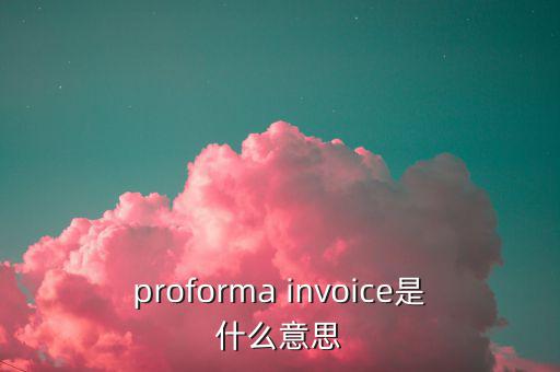 稅收營商環(huán)境是什么意思，proforma invoice是什么意思