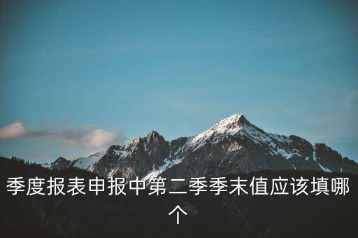 季度報(bào)表申報(bào)中第二季季末值應(yīng)該填哪個(gè)