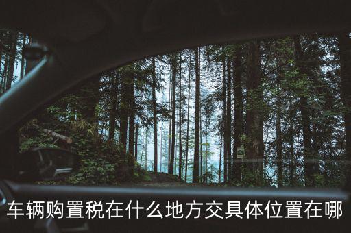 榆次汽車購(gòu)置稅在什么地方交，車輛購(gòu)置稅在什么地方交具體位置在哪