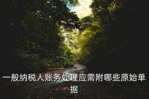 一般納稅人賬務處理應需附哪些原始單據(jù)