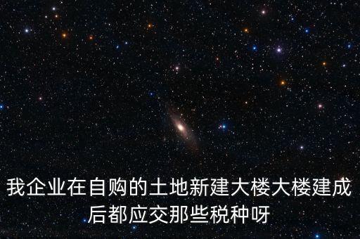 我企業(yè)在自購的土地新建大樓大樓建成后都應(yīng)交那些稅種呀