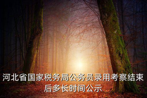 國稅一般什么時候公示，河北省國家稅務(wù)局公務(wù)員錄用考察結(jié)束后多長時間公示