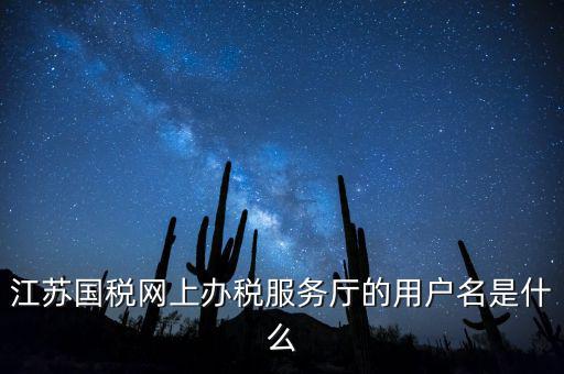 江蘇國稅用戶名密碼是什么，江蘇國稅網(wǎng)上辦稅服務(wù)廳的用戶名是什么