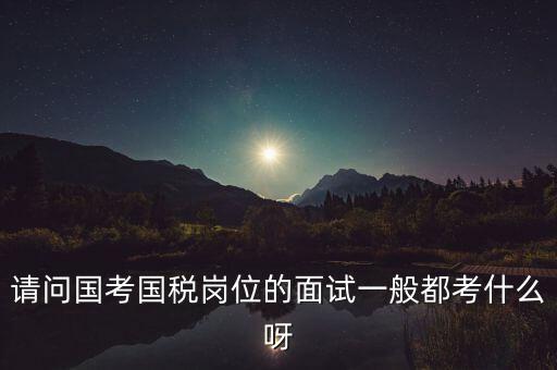 請(qǐng)問國(guó)考國(guó)稅崗位的面試一般都考什么呀