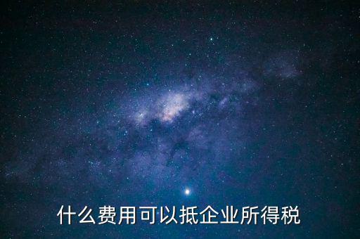 什么費用可以抵企業(yè)所得稅