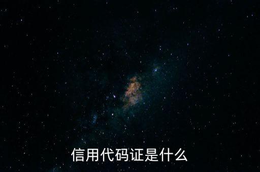 信用代碼號(hào)是什么情況，信用代碼證是什么