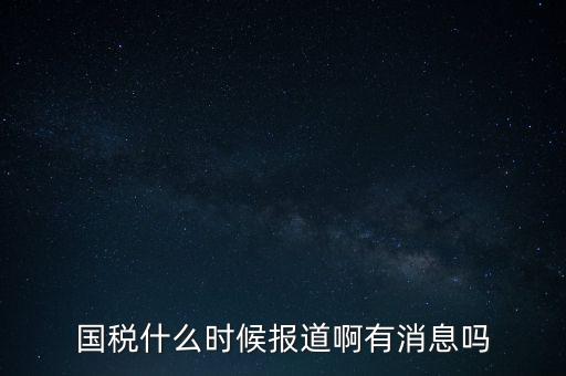 國稅一般什么時候報道，國稅和地稅一般什么時候報