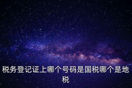 國稅地稅登記號是什么，稅務(wù)登記證上哪個號碼是國稅哪個是地稅