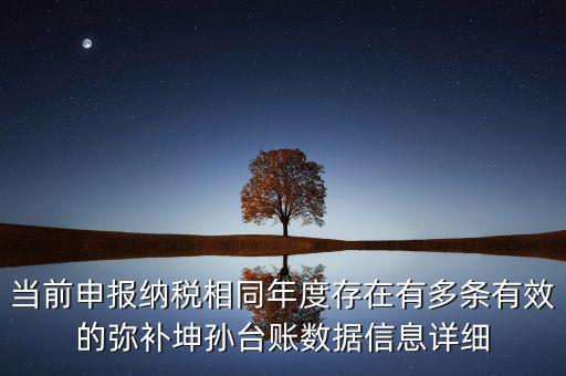 彌補虧損臺賬的維護是什么原因，您的彌補虧損臺賬數據存在問題怎樣聯(lián)系專管員