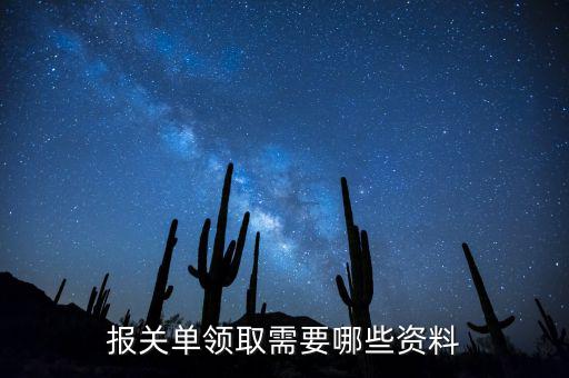 報關(guān)單領(lǐng)取需要哪些資料