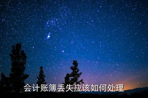 會(huì)計(jì)賬簿丟失應(yīng)該如何處理