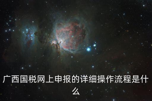 廣西國稅地稅如何網(wǎng)上申報系統(tǒng)，國稅網(wǎng)上怎么申報