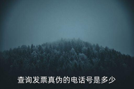 電話如何查詢發(fā)票真?zhèn)尾樵?，查詢發(fā)票真?zhèn)蔚碾娫捥?hào)是多少