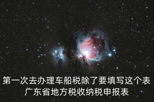 第一次去辦理車船稅除了要填寫這個(gè)表廣東省地方稅收納稅申報(bào)表