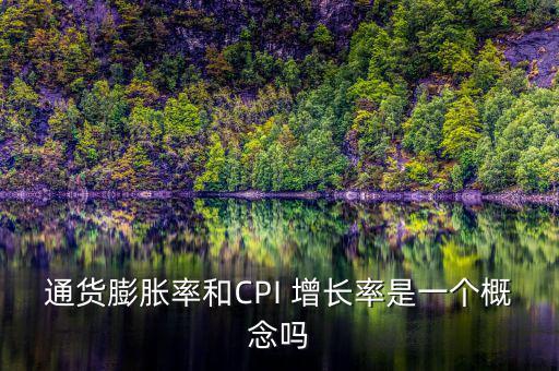 通貨膨脹率和CPI 增長率是一個概念嗎