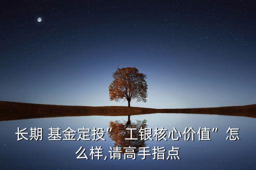 長期 基金定投” 工銀核心價值”怎么樣,請高手指點(diǎn)