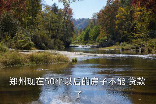 鄭州現(xiàn)在50平以后的房子不能 貸款了