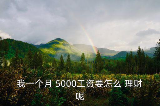 我一個(gè)月 5000工資要怎么 理財(cái)呢