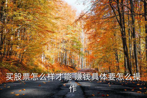 買(mǎi)股票怎么樣才能 賺錢(qián)具體要怎么操作