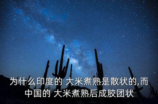 為什么印度的 大米煮熟是散狀的,而中國(guó)的 大米煮熟后成膠團(tuán)狀