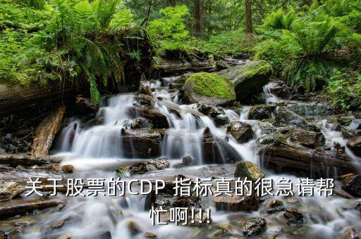 關(guān)于股票的CDP 指標(biāo)真的很急請(qǐng)幫忙啊!!!