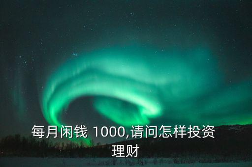 每月閑錢 1000,請問怎樣投資 理財